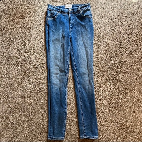 Rollas West Coast Super Skinny High Rise Jeans Stretch Blue Denim Medium Wash 28 - Picture 2 of 10